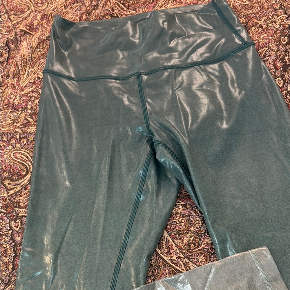 Lululemon Wonder train 25" Shiny Teal Ombré High-Waisted Leggings